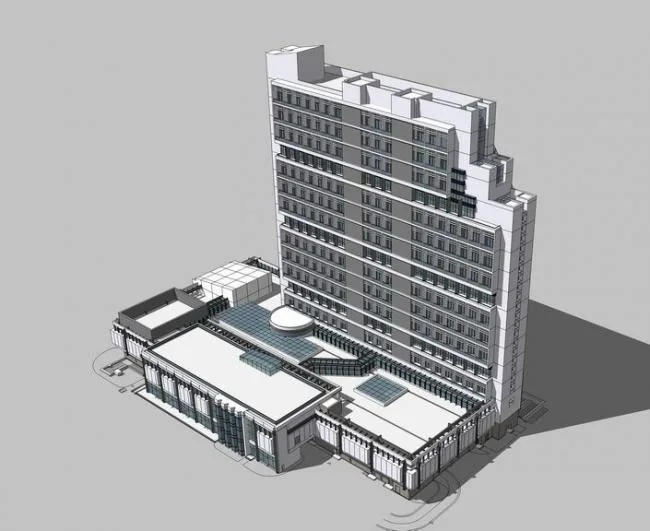 Sketchup Residential Model | Commercial and Residential Buildings, High Rise Residential Buildings, Ground Floor Commercial Buildings, Modern Style