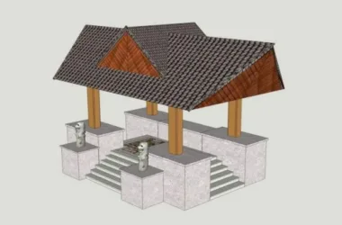 Southeast Asian Pavilion Sketch in Classical Style Using SketchUp-BIM WORLD