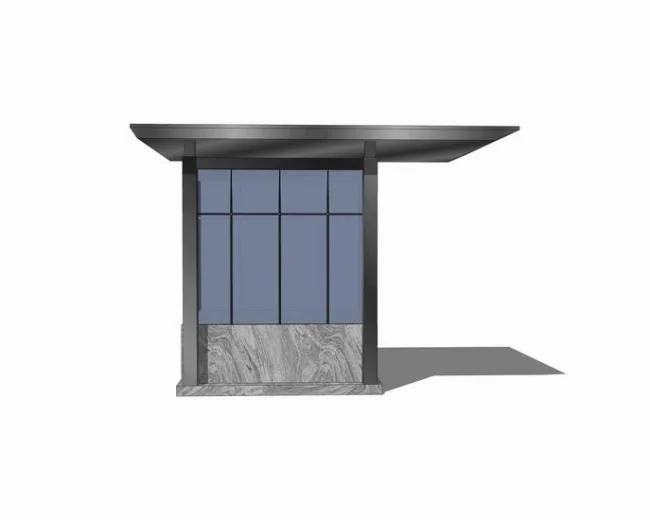 SketchUp material model | Guard booth, security booth, gatehouse