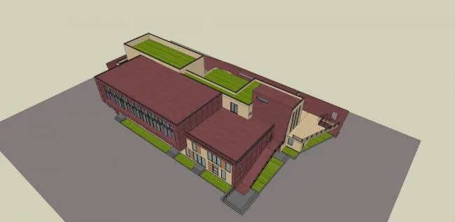 Sketchup School Model | Multi story Kindergarten, Educational Building, Modern Style