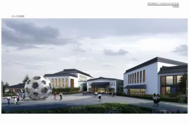 SketchUp Multi-Story Residential Activity Center in Classical Style-BIM WORLD