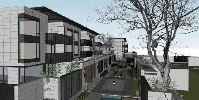 Sketchup Villa Model | Multi row Villa, Modern Chinese Style