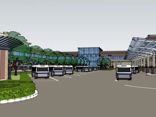 Sketchup Station Road Bridge | Multi story Bus Terminal, Modern Style