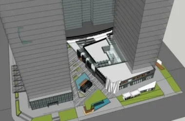 SketchUp Complex Model: Modern High-Rise Commercial Building-BIM WORLD