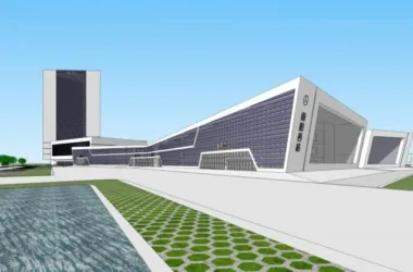 SketchUp Design for Station Road and Bridge: Modern Multi-Story Mixed-Use Development with Bus Station, Hotel, and Offices-BIM WORLD