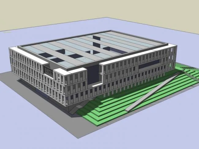 Modern Multi-Story Gymnasium Model in SketchUp