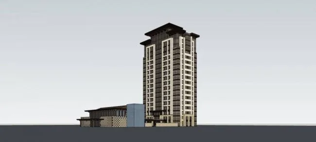 Sketchup Residential Model | High rise residential buildings, Chinese style clubs, residential buildings