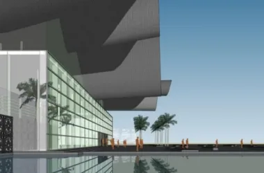 SketchUp Business Model: Modern Multi-Story Clubhouse Design-BIM WORLD