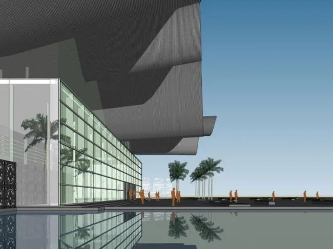 Sketchup Business Model | Multi story Clubhouse, Modern Style