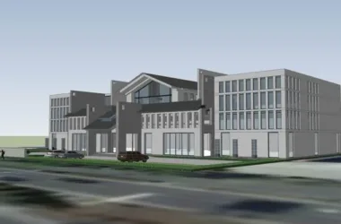 SketchUp Business Model: Multi-Story Modern Commercial Restaurant Canteen-BIM WORLD