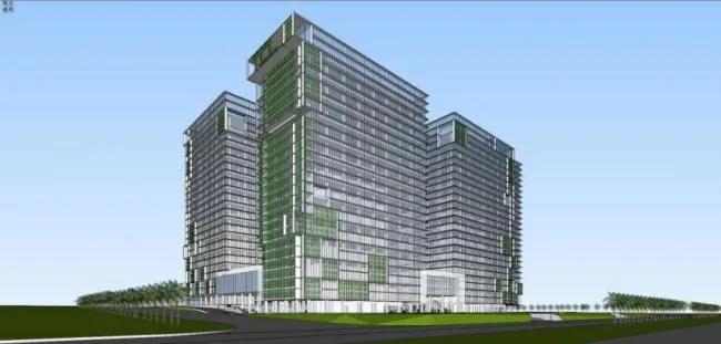 Sketchup Office Model | High rise Industrial Park, Office Building, Modern Style