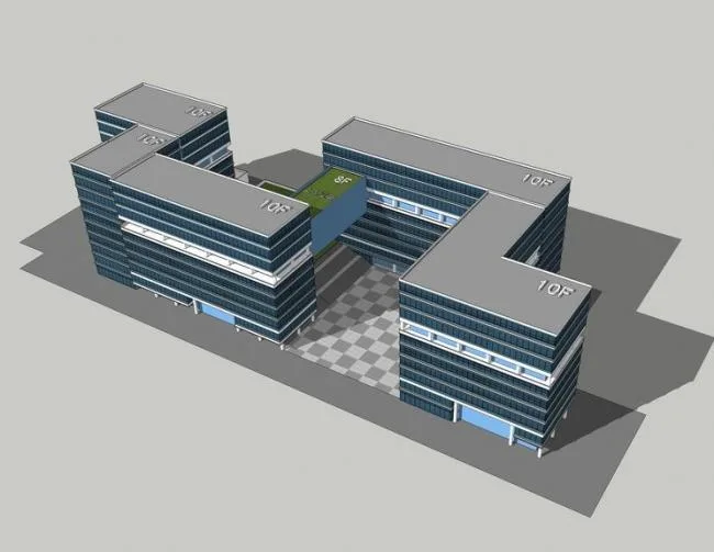 Sketchup Office Model | Multi story Office Building, Modern Style