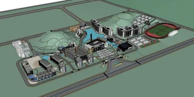 Sketchup School Model | Multi story School, Campus Educational Architecture, Modern Style