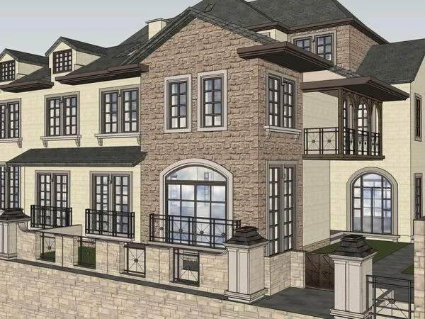 Sketchup Villa Model | Solo Villa, French Classical Style