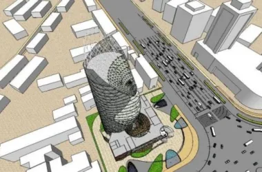 Modern High-Rise Office Building Model in SketchUp-BIM WORLD