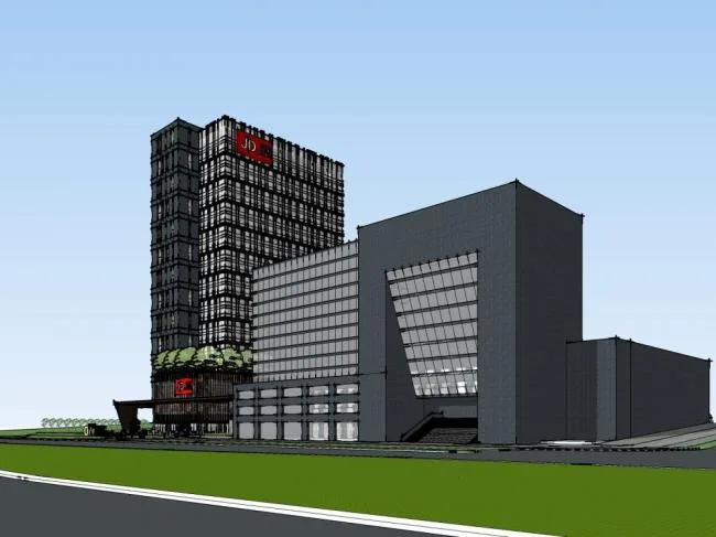 Sketchup Office Model | High rise Office Building, Modern Style