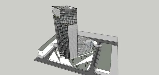 Sketchup Office Model | High-rise Office Building, Hotel, Modern Style