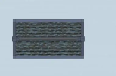 SketchUp Material Model: Chinese-Style Courtyard Gate Components-BIM WORLD