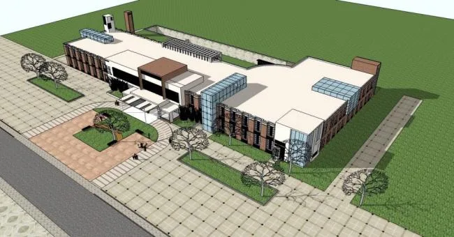 Sketchup Office Model | Multi-story Factory Office Building, Industrial, Modern Style