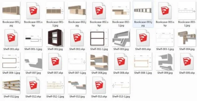 Sketchup material model | Layer shelf SU material, building model component material