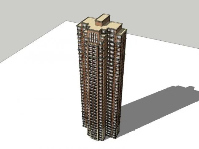 Sketchup Residential Model | Super high-rise residential building, British style, residential building, classical style