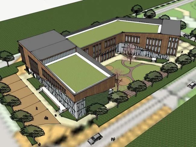 Modern Multi-Story Kindergarten and Educational Building | SketchUp School Model