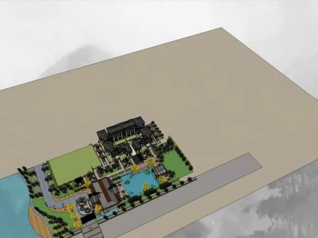 Sketchup Business Model | Multi story Club, Modern Chinese Style