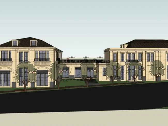 Sketchup Business Model | Farmhouse Clubhouse, European Style, Classical Style