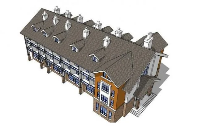Sketchup School Model | Multi story School Teaching Building, Campus Educational Architecture, Classical Style