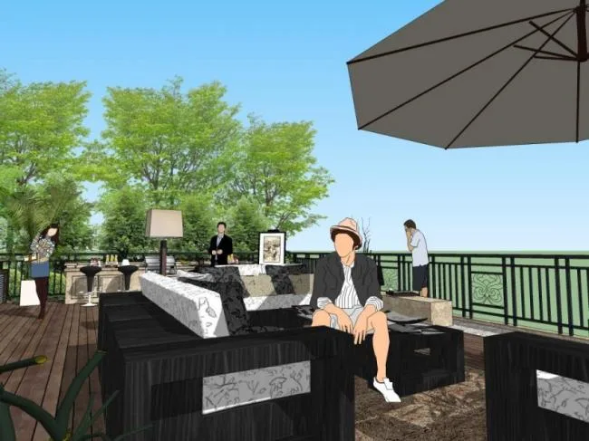 Sketchup Landscape Model | Roof Garden Landscape, Modern Style