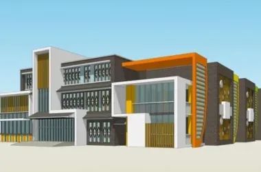 Modern Kindergarten and School Architecture | SketchUp School Model Design-BIM WORLD