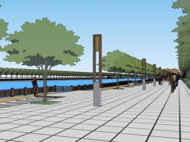 Sketchup Landscape Model | Park Landscape, Chinese Style, Chinese Park Landscape