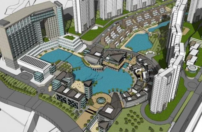 Sketchup Villa Model | Large Commercial Residential Square Model