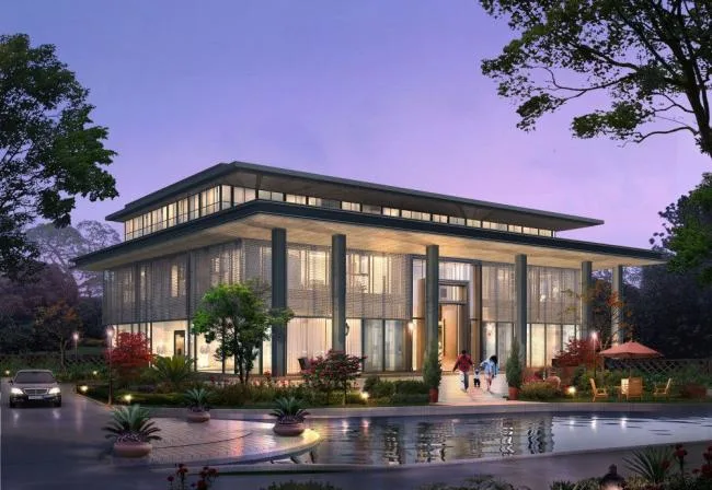 Sketchup Business Model | Multi story Clubhouse, New Chinese Style, Commercial Architecture