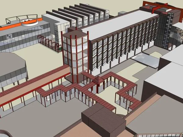 Sketchup Business Model | Multi-story Shopping Center, Shopmall, Commercial, Modern Style