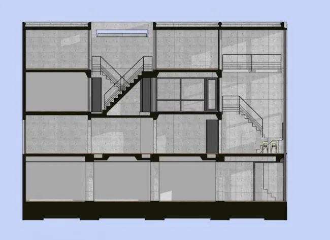 Sketchup Residential Model | Multi story Residence, Modern Style, Tadao Ando