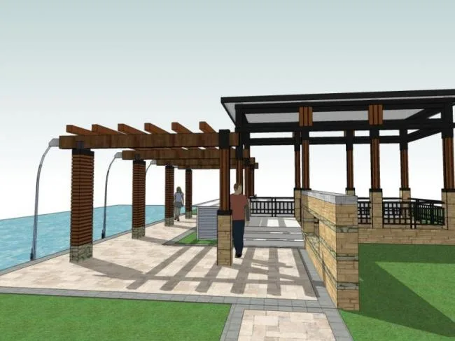 Sketchup Landscape Model | Corridor Landscape, Modern Style