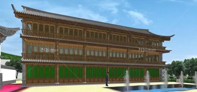 Sketchup Sketch Model | Gateway Entrance, Public Building, Chinese Style