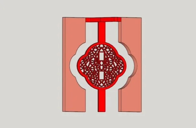 SketchUp Materials for Landscape Sculpture Models: Chinese Knot and Traditional Chinese Style Components
