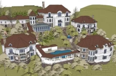 Modern Stacked Villa Design in SketchUp-BIM WORLD