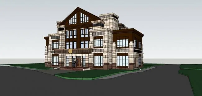 Classical Style Solo Villa Model in SketchUp | Residential Architecture Design