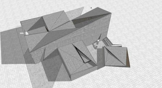 Sketchup Cultural Model | Multi story Church, Cultural Architecture, Modern Style