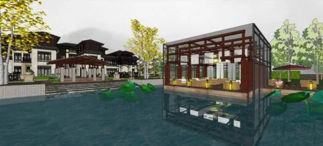 Sketchup Business Model | Multi story Club, Modern Chinese Style