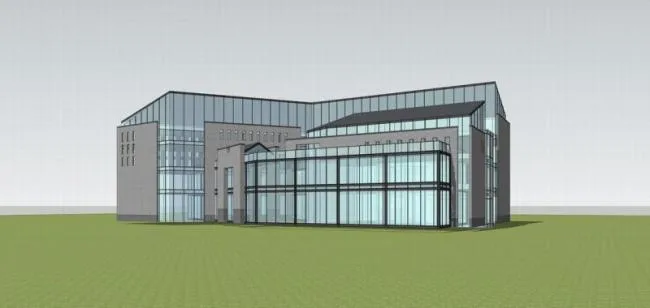 Sketchup Business Model | Multi story Commercial Building, New Chinese Style