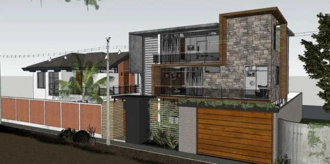 Sketchup Villa Model | Solo Villa, Modern Style