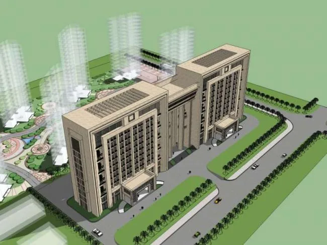 Sketchup Office Model | Multi story Office Building, Classical Style