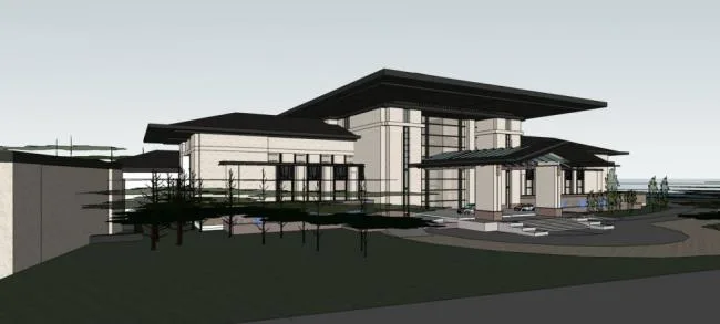 Sketchup Hotel Model | Xibaipo Hotel, Multi story Hotel, Chinese Style