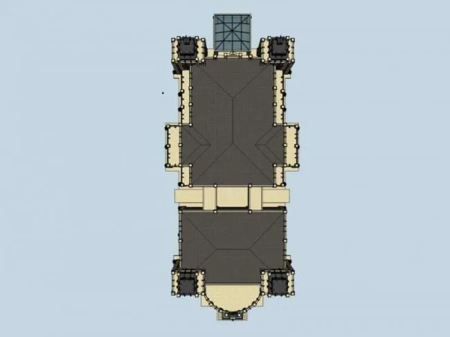 Sketchup Business Model | Multi story Commercial Club, Classical Style