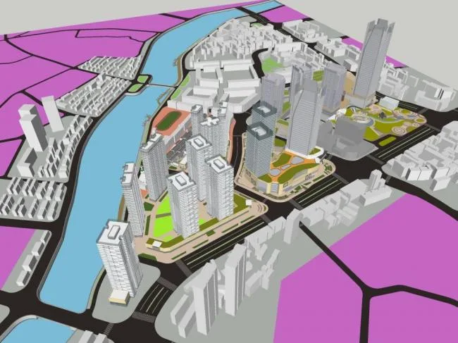 Sketchup Complex Model | Super high-rise commercial complex, hotel office, modern style