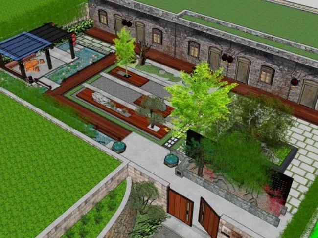 Sketchup Residential Model | Cave Kiln, Classical Style